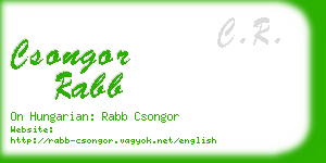 csongor rabb business card